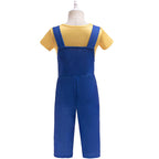 Girls Costumes Outfit Yellow T-Shirt and Blue Overalls