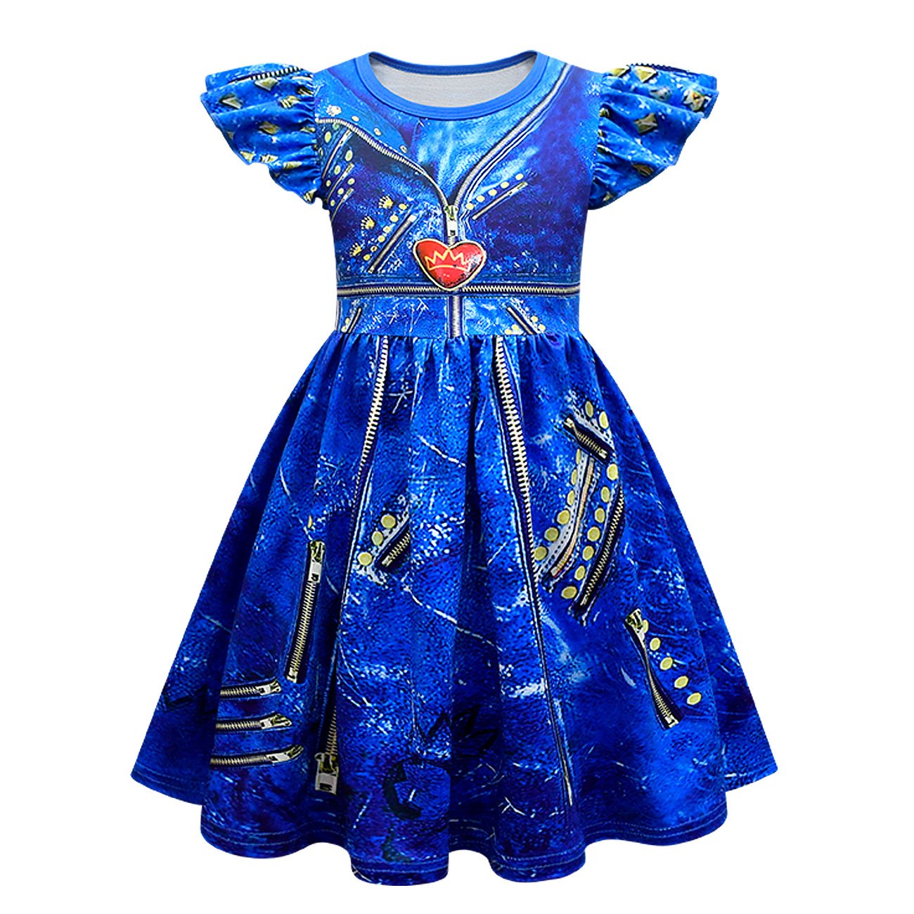 Kids Evie Dress Princess Cosplay Costume Evie Wig Gloves and Dress for Halloween Carnival