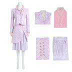 Women Glinda Costume Pink Glinda Top Shirt and Dress Suit for Cosplay
