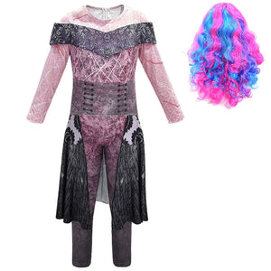 Evil Audrey Costume Princess Jumpsuit and Wig 2pcs Set for Kids and Adults