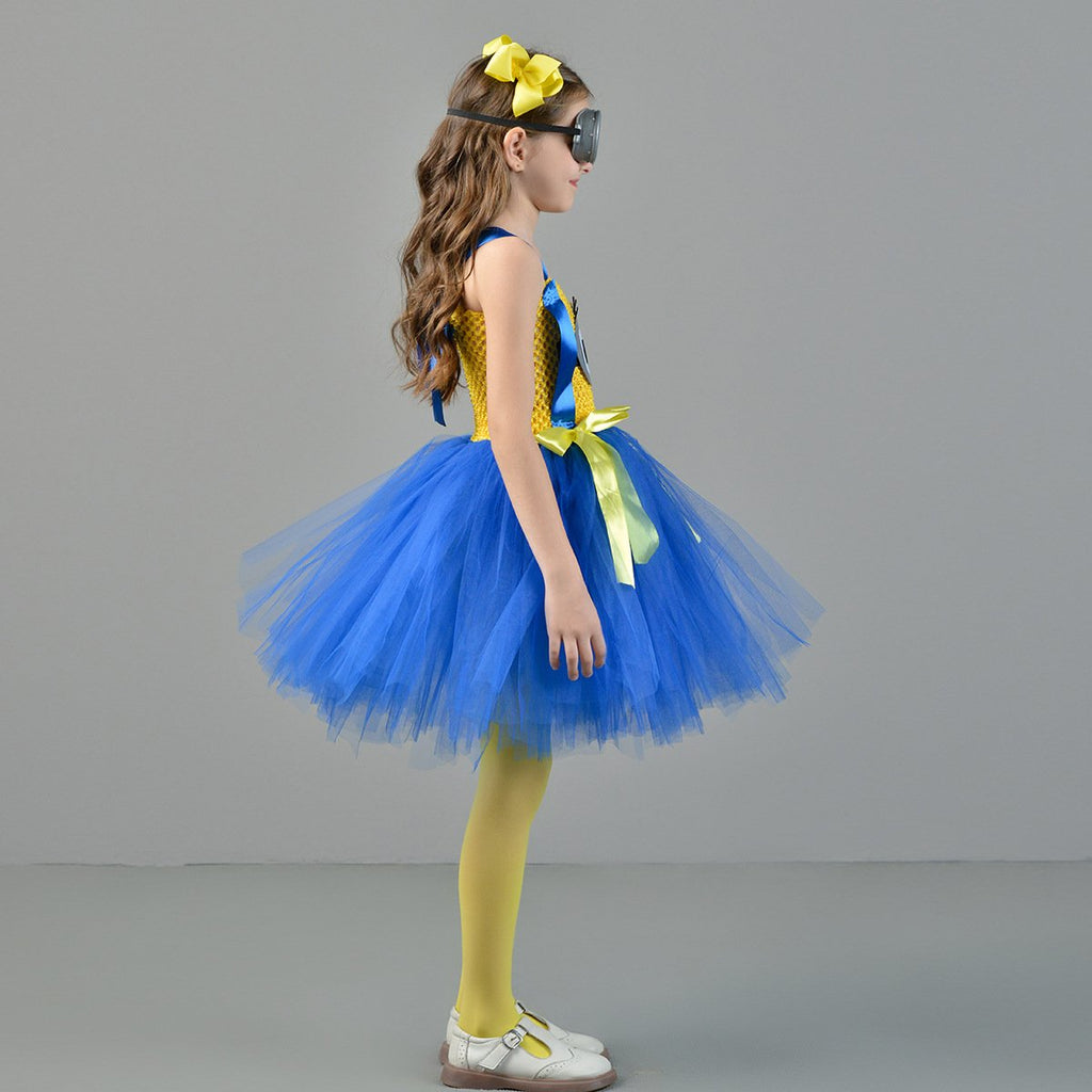 Kids Costumes Yellow and Purple Tutu Dress with Iconic Goggles