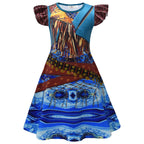 Girls Uma Dress Blue Cosplay Costume for Dress Up Party