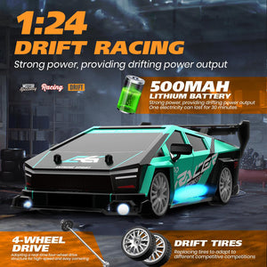 1/24 RC Drift Car 30KM/H GTR Racing Fast RC Car 4WD Electric Remote Control Car Toys