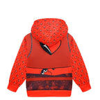 Kids Princess Red Hoodie and Pants Red Hooded Sweat Suit for Daily Wear
