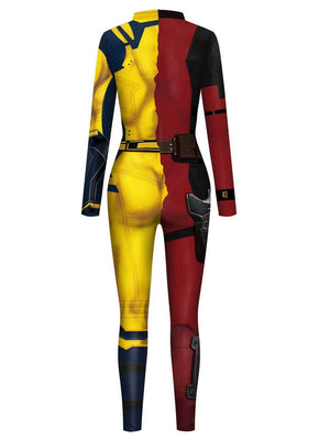 Adult Deady Pool James Howlett Costume Unisex Halloween Dress Up Suit for Female and Male