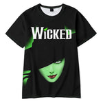 Kids Adults Wicked Costume Green Elphaba T-shirt for Daily Wear