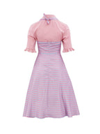 Women Glinda Costume Pink Shirt and Dress 2PCS Suit Glinda Cosplay Outfits