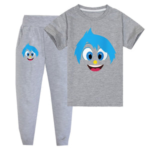 Kids Joy Cosplay Costume Cute T-Shirt with Pants 2Pcs Suit for Daily Wear