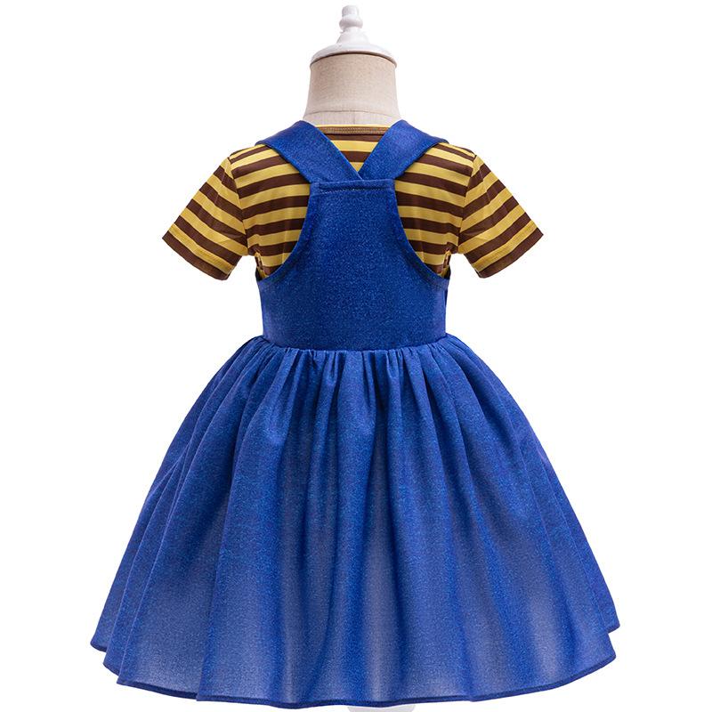 Girls Costume Blue Dress and Yellow Striped T-shirt Infant Halloween Costume