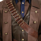 The Ghoul Costume Brown Coat Pants Hat and Accessories Full Set for Cosplay Party