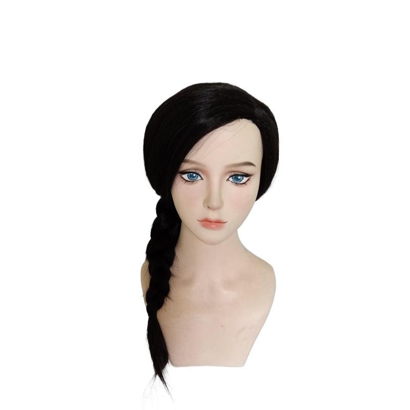 Black Elphaba Wig and Blonde Glinda Wig Soft Synthetic Cosplay Wigs