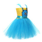 Girls Dress Halloween Cosplay Costume and Goggles Kids Birthday Party Outfit