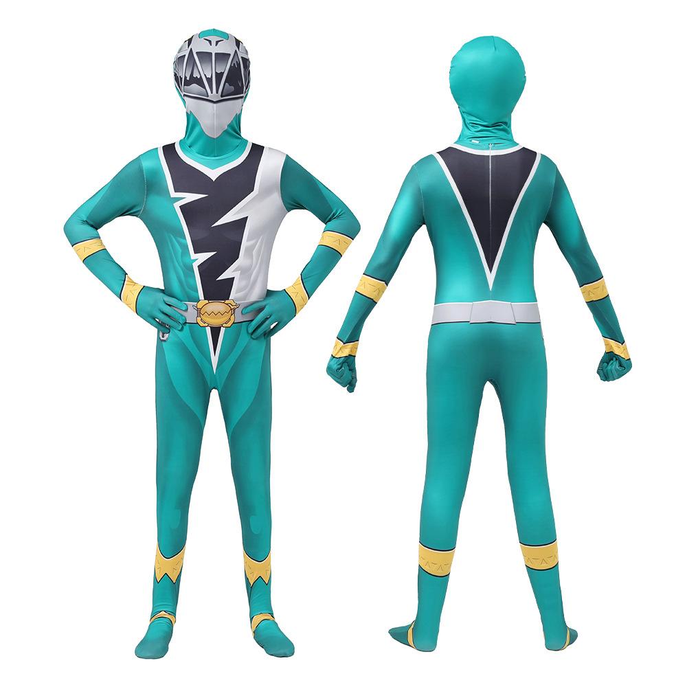 Childrens Dino Rangers Costume Pink Fury Ranger Cosplay Outfit Jumpsuit with Helmet Suit for Halloween