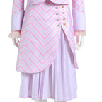Women Glinda Costume Pink Glinda Top Shirt and Dress Suit for Cosplay