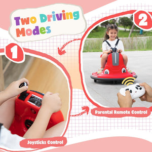 12V Kids Ride on Car 360° Spinning Electric Vehicle with Remote Control MP3