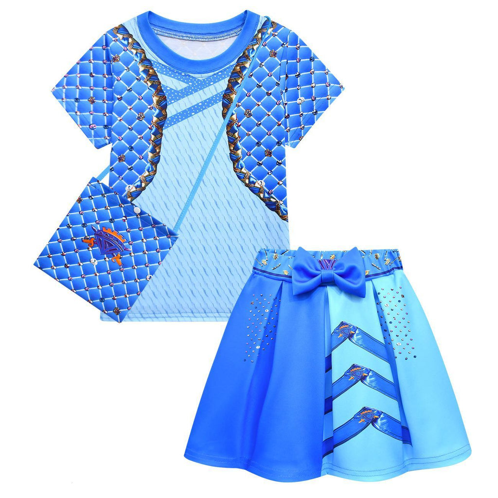 Kids Chloe Charming T-shirt and Skirt Girls Summer Costume for Daily Wear