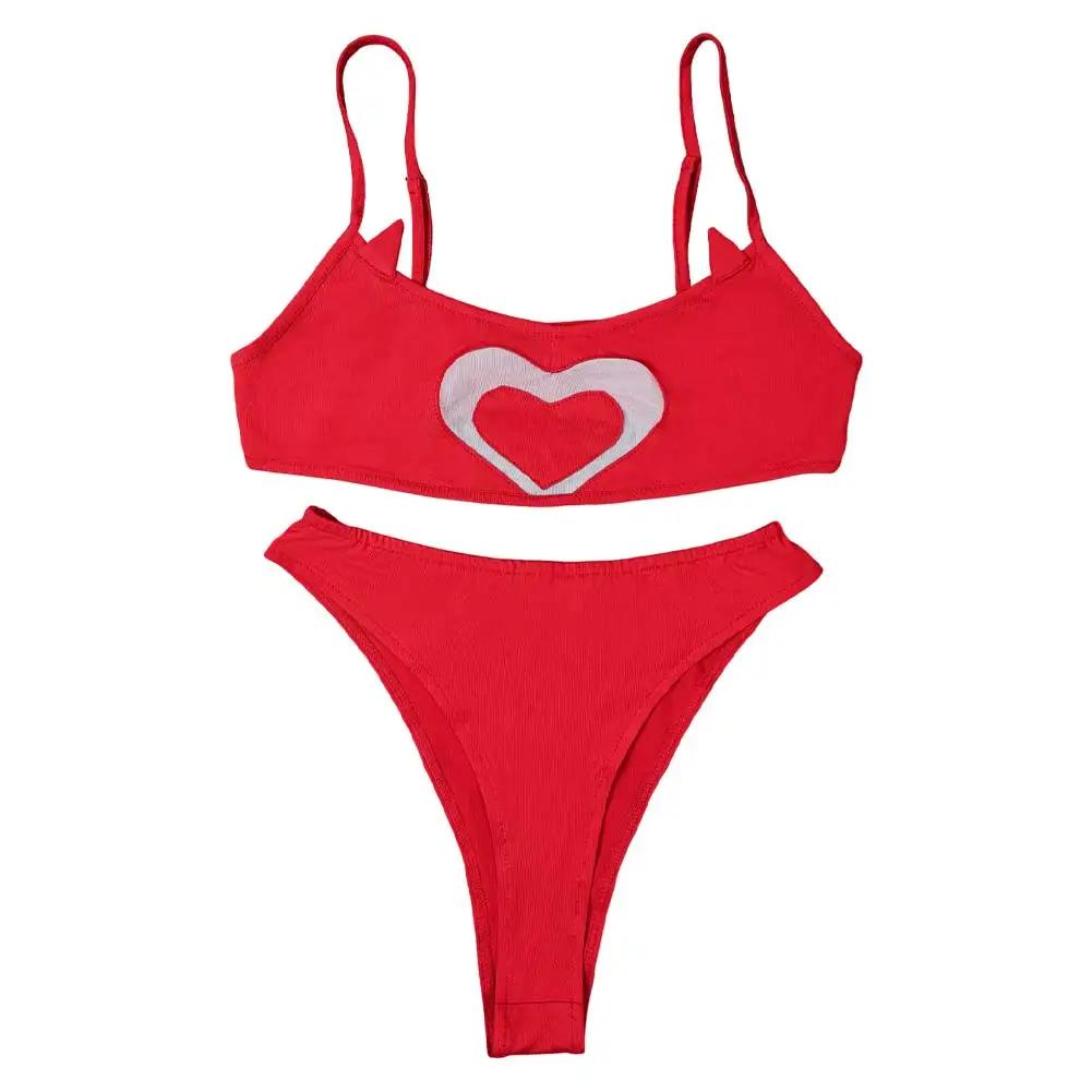 Cherri Bomb Cosplay Swimsuit Demon Cherri Bikinis Set for Summer Vacation