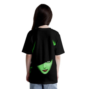Kids Adults Wicked Costume Green Elphaba T-shirt for Daily Wear