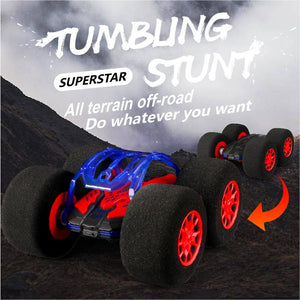 2.4G Remote Control Car Sponge Wheel 360° Rotation Rolling Stunt Vehicle RC Climbing Car