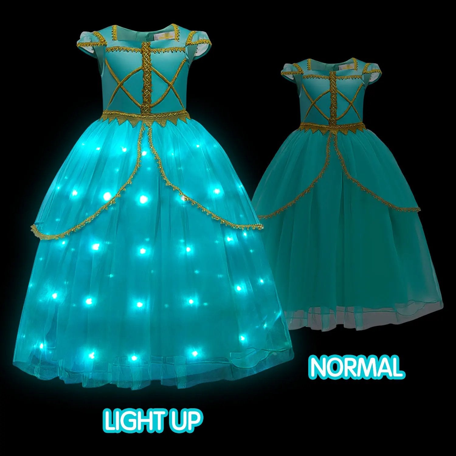 Princess Jasmine Costume Kids Jasmine Light Up Dress Fancy Birthday Dr – Sun Baby Princess Jasmine Costume Kids Jasmine Light Up Dress Fancy Birthday Dr – Sun Baby