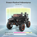 24V 2-Seater Kids Ride-On Truck Electric Toy Car with Remote Control Music LED Lights for Ages 3-8