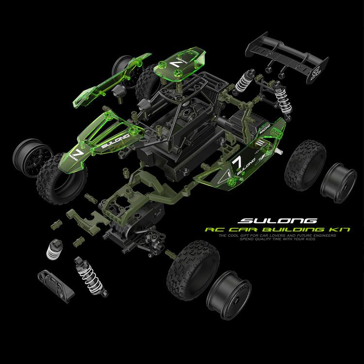 DIY 1/18 Remote Control Car 2.4G Off-road Short Truck Educational Assembly Toys