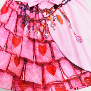 Queen of Hearts Outfit Princess Bridget Pink Dress 2024 Movie Cosplay Costume 3-10 Years