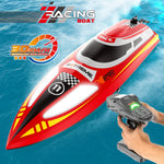 30KM/H Remote Control Boat 2.4G Fast Racing Boat Waterproof With LED Light