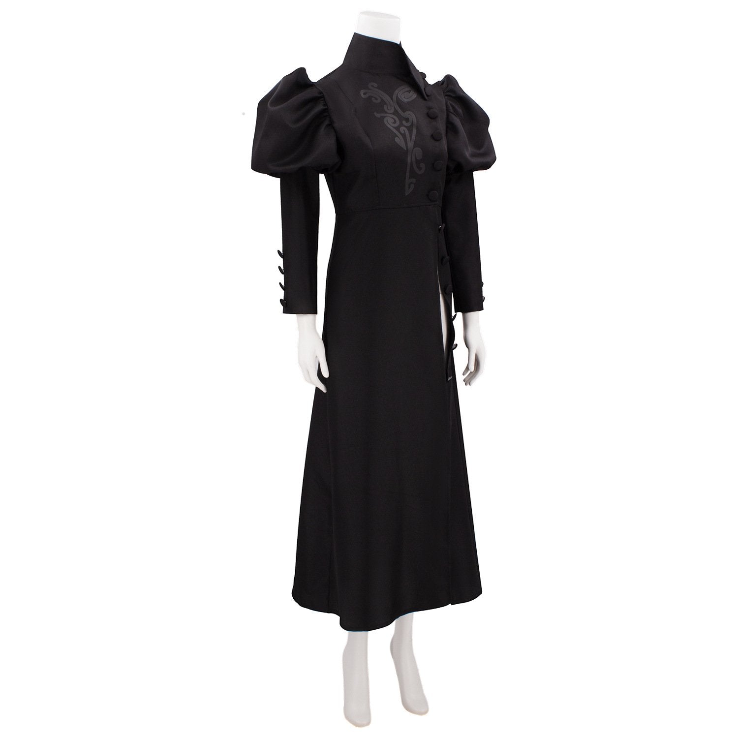 Adult Elphaba Costume Black Button Down High Split Wicked Witch Dress Elphaba Carnival Suit