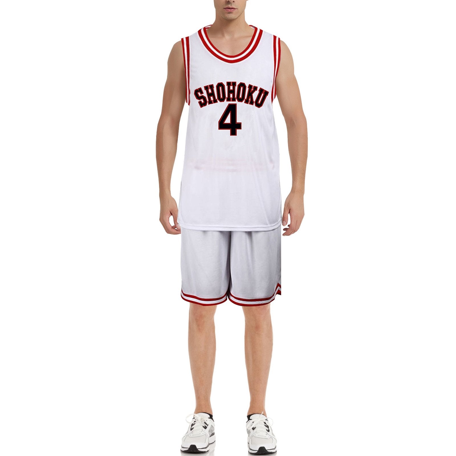 Slam Dunk Jersey Sakuragi Hanamichi #10 Uniform Shohoku Jersey White Basketball Shirt Shorts for Kids Adults