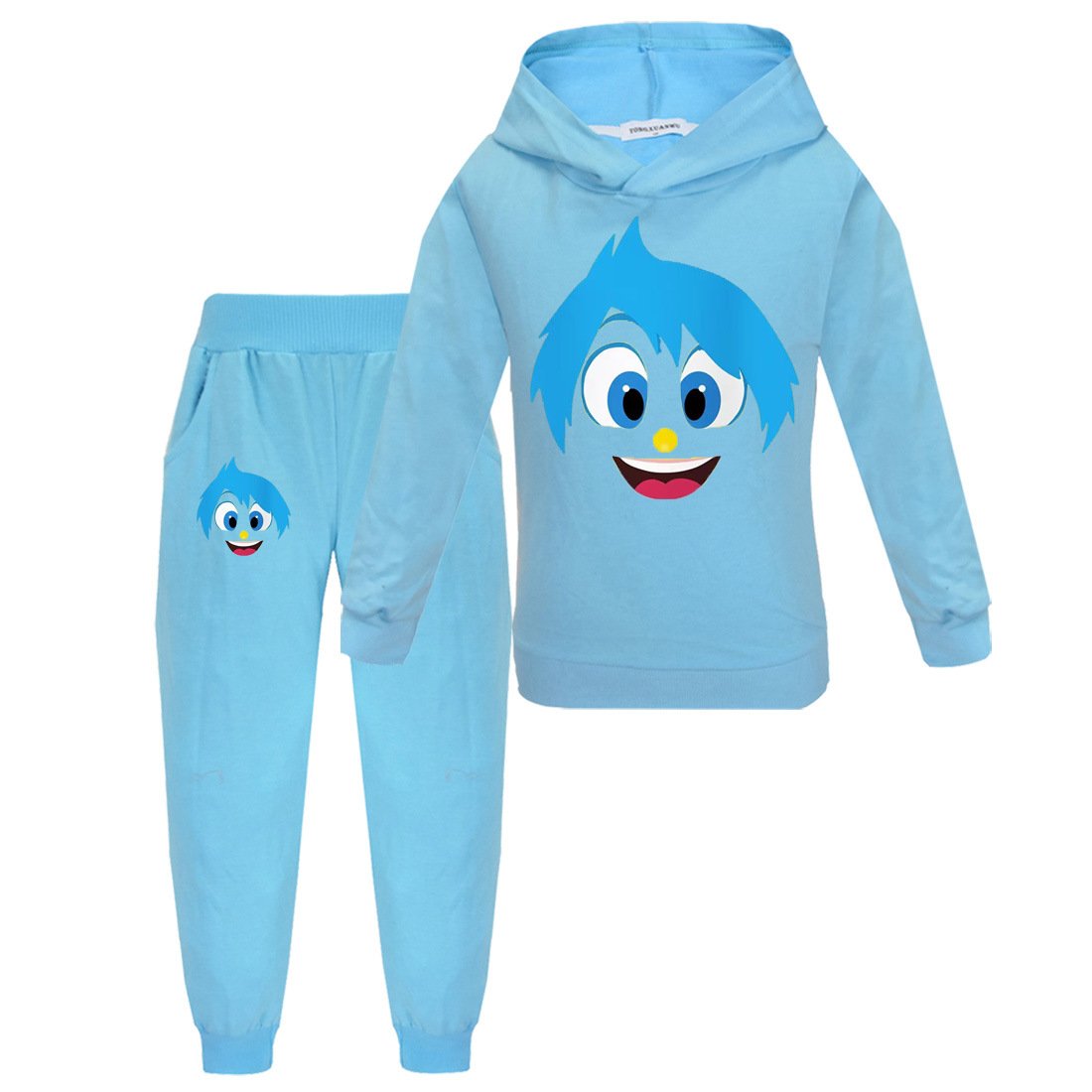 Kids Joy Hoodie and Pants Unisex Boys Girls Joy Hooded Sweat Suit for Daily Wear