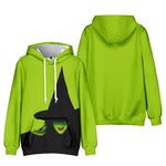 Unisex Wicked Hoodie Women Men The Witch Hooded Green Sweatshirt for Halloween Party