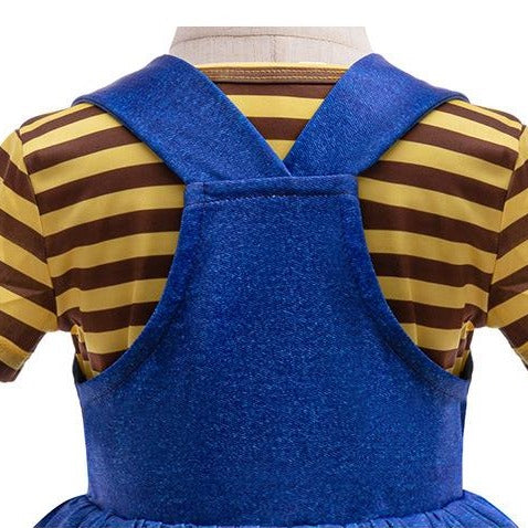 Girls Costume Blue Dress and Yellow Striped T-shirt Infant Halloween Costume