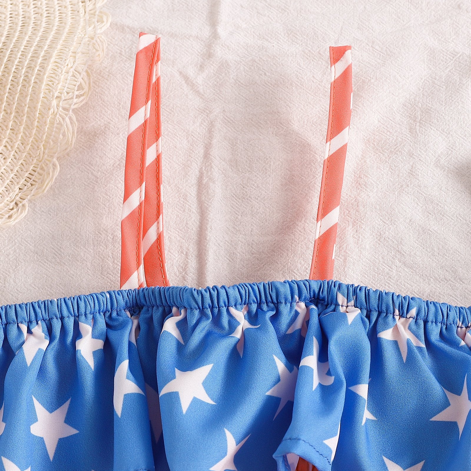 Infant 4th of July Outfit Baby Girl July 4 Dress Up Suit My First Independence Day Short 2pcs Set