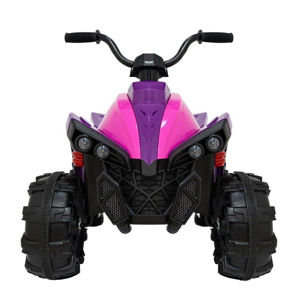 12V Ride On ATV with Low & High Speed Childs Ride-on Car w/ Bluetooth Music and LED Lights Girls Ride-On Toys