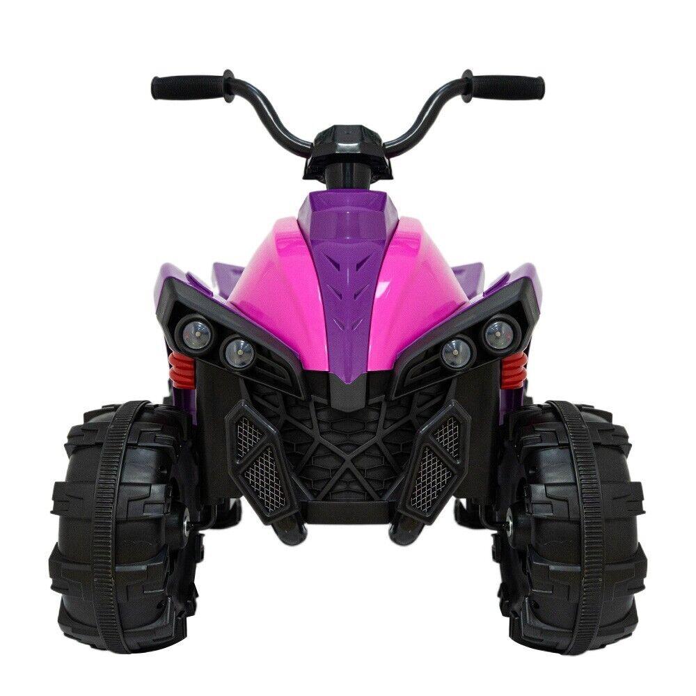 12V Ride On ATV with Low & High Speed Childs Ride-on Car w/ Bluetooth Music and LED Lights Girls Ride-On Toys