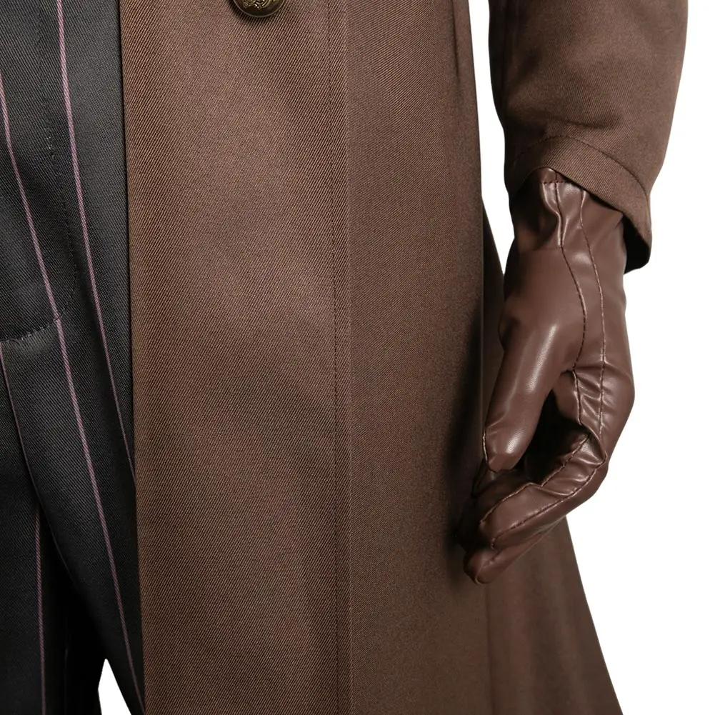 The Ghoul Costume Brown Coat Pants Hat and Accessories Full Set for Cosplay Party