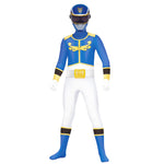 Childrens Red Ranger Costume Kids Blue Ninja Outfit with Helmet for Halloween Carnival