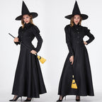 Black Witch Elphaba Costume Kids and Adults Witch Cosplay Dress with Hat Halloween Cosplay Outfit