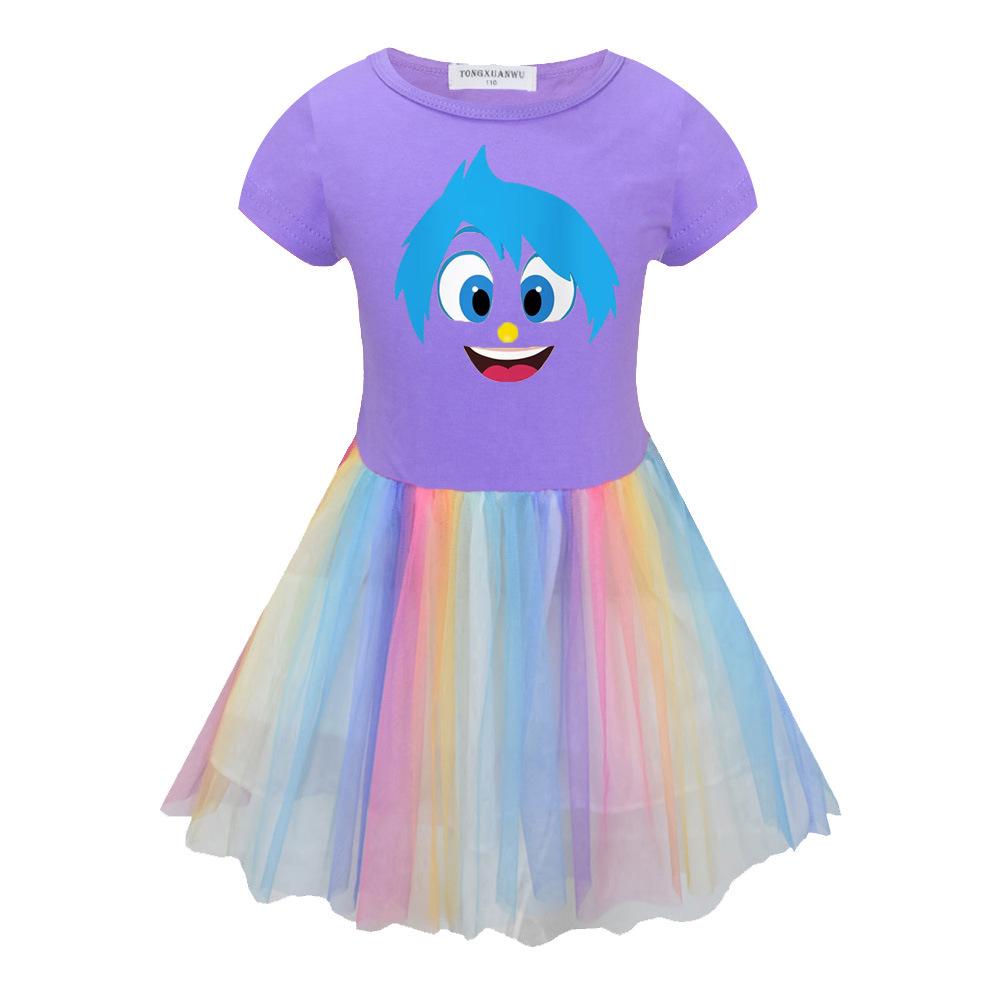 Girls Joy Dress Inside 2 Out Joy Cosplay Costume Kids Halloween Outfit