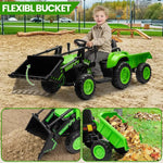 12V Kids Ride on Tractor with Detachable Trailer and Remote Controller Child Electric Ride on Toys