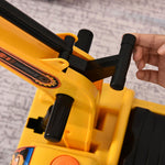 Ride-On Excavator Toy for Toddlers - Movable Construction Digger with Dual Action Levers, Horn, and Storage Box