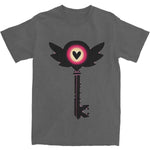 Men Hotel Key T-shirt Hell Demon Short Sleeve Hazbin Staff Key Costume