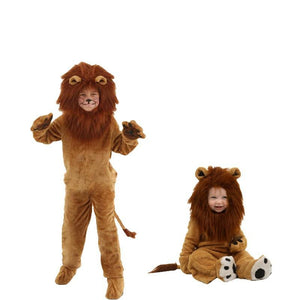 Wizard Lion Costume Kids Adults Cute Furry Outfit with Helmet Gloves and Shoe Covers