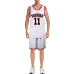 Slam Dunk Jersey Sakuragi Hanamichi #10 Uniform Shohoku Jersey White Basketball Shirt Shorts for Kids Adults