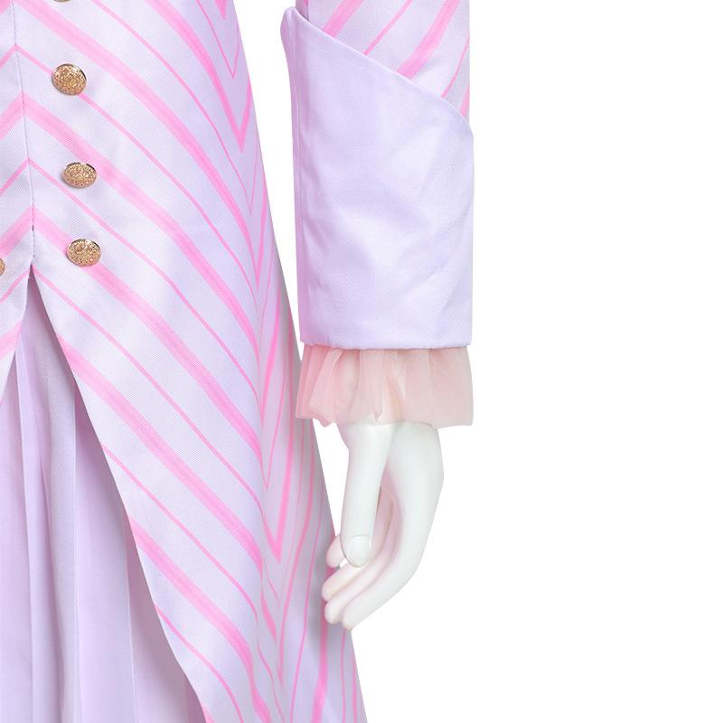Women Glinda Costume Pink Glinda Top Shirt and Dress Suit for Cosplay