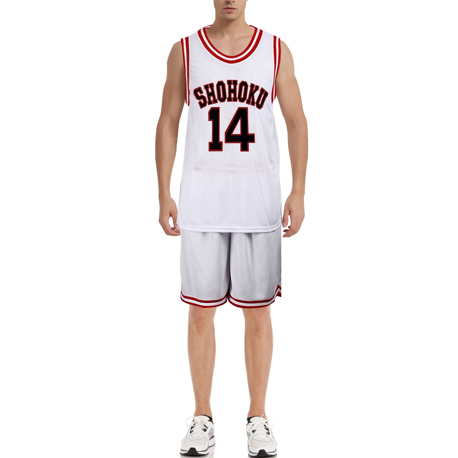 Slam Dunk Jersey Sakuragi Hanamichi #10 Uniform Shohoku Jersey White Basketball Shirt Shorts for Kids Adults