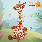 Giraffe Dancing Toys Plush Song Learn To Speak Recording Doll with Colorful Lights