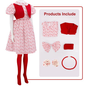 Cindy Lou Who Costume Girls Adults Cindy Dress Vest and Accessories for Christmas Party