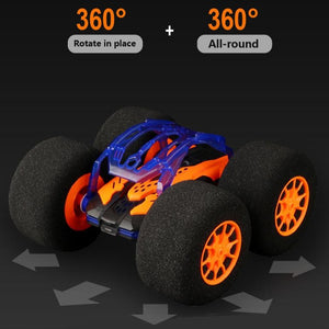 2.4G Remote Control Car Sponge Wheel 360° Rotation Rolling Stunt Vehicle RC Climbing Car